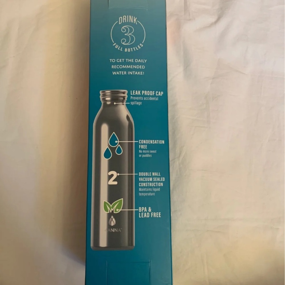 Manna Insulated Water Bottle NWT - Picture 4 of 7